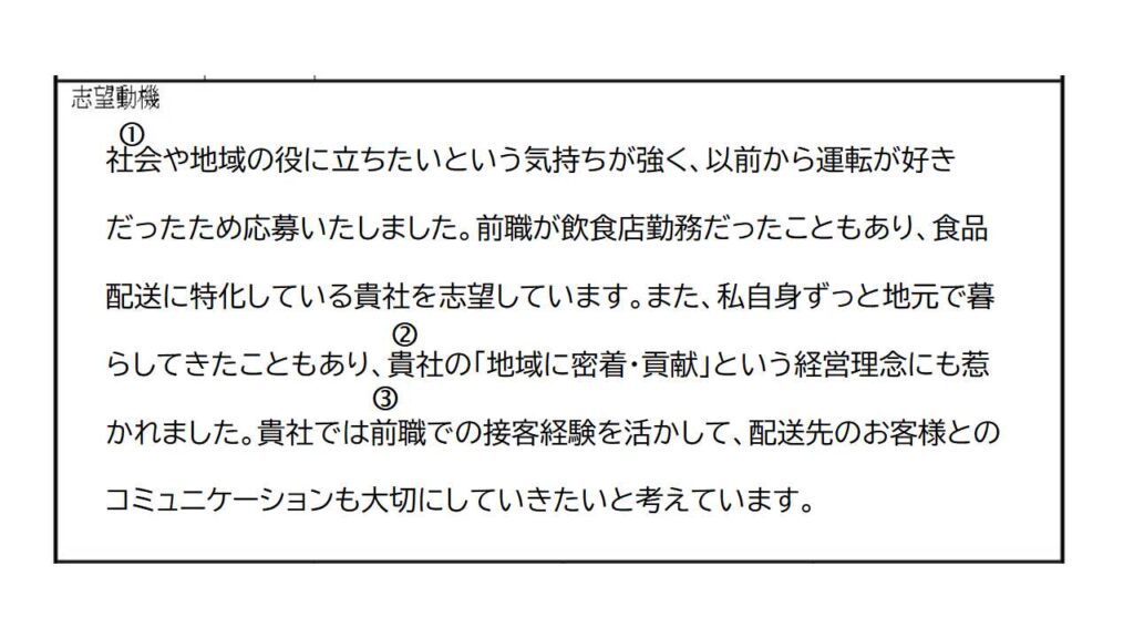 食品配送ドライバーの志望動機 どう書く 履歴書の見本あり ドラピタマガジン